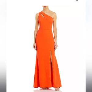 AQUA Formal One Shoulder Cutout Gown - 100% Exclusive (Fuschia)